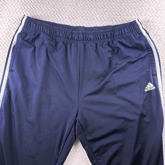 Adidas Classic Fleece Sweat Pants Mens 2XL Black 3 Stripes Logo Running Gym - Picture 2 of 11